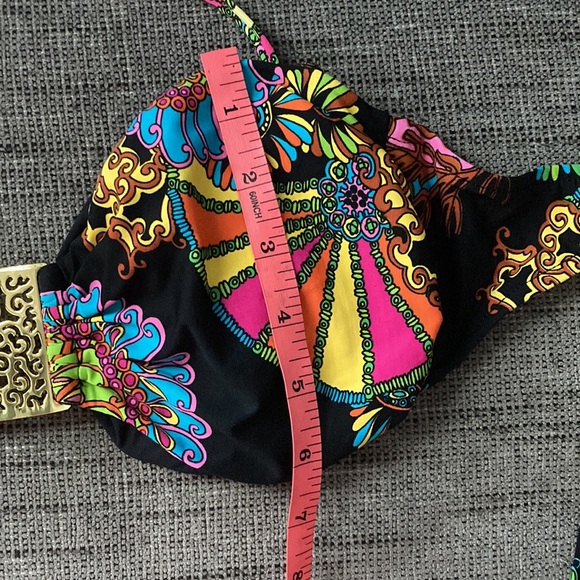 Trina Turk Halter Paisley Bikini Gold Hardware Accents M - Picture 8 of 8